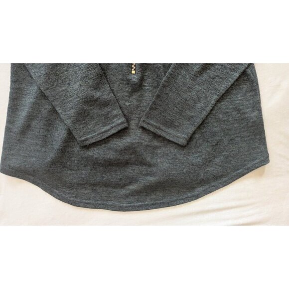 Soft Surroundings Womens Large Valentina Zip Sweater Slub Jersey Knit Tunic - Picture 4 of 5